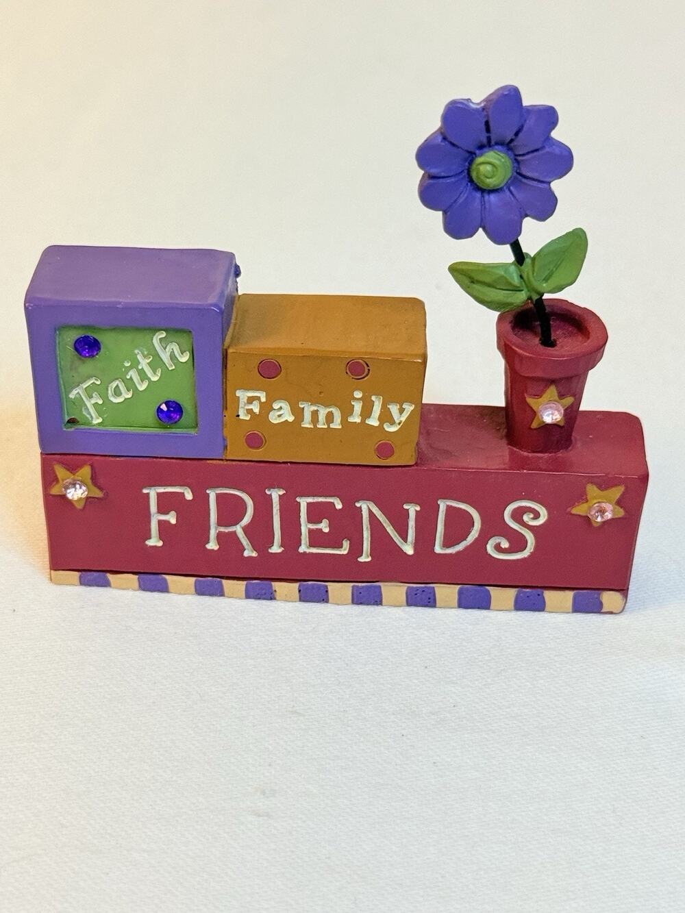 Blossom Bucket B. Lloyd Faith, Family, Friend Small Plaque With Flower